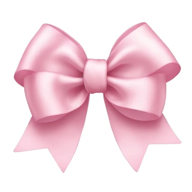 light pink ribbon bow sticker