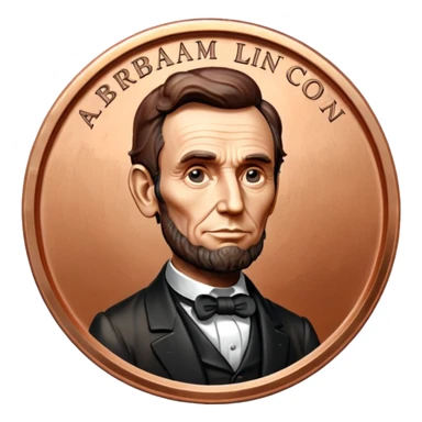 1 cent coin sticker