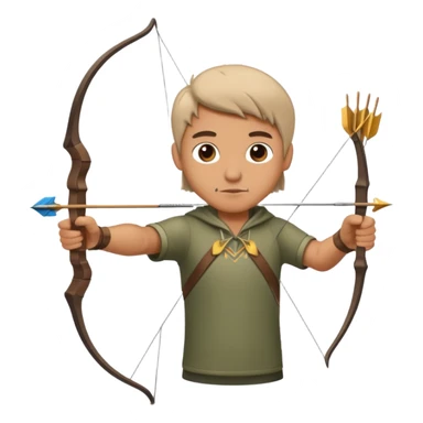 a guy shooting while holding his mouse sticker