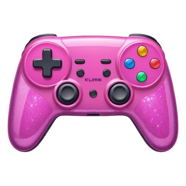 glitter pink control game sticker