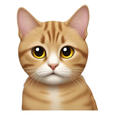 Cat sad cute eyes with christmas cote on sticker