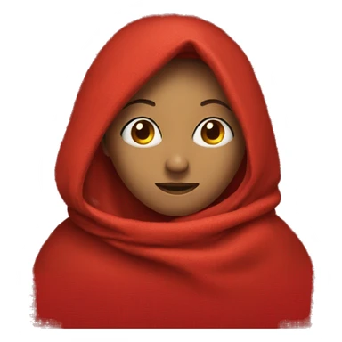 A lady wrapped in a red blanket sticker