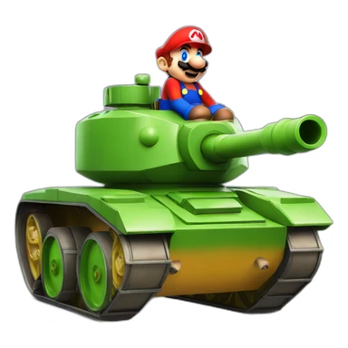 Mario dans un tank sticker