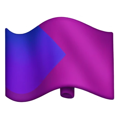 bisexual pride flag (magenta on top, then purple, then dark blue) sticker