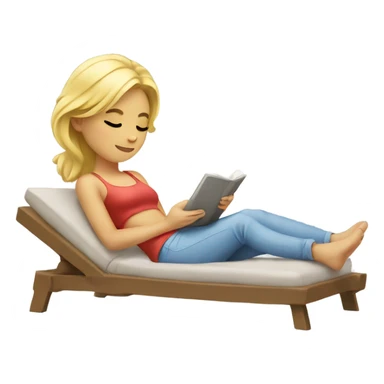 blonde girl relaxing sticker
