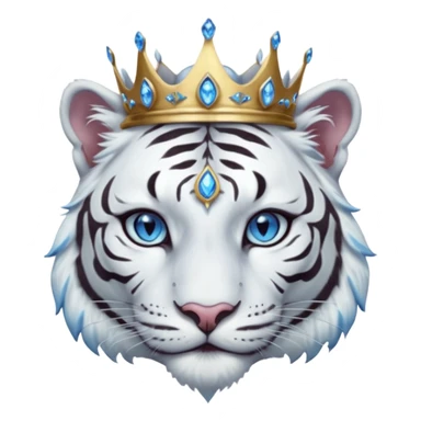 ESO Female white tiger khajiit leader of the umbral rose, blue eyes, blue 'third eye' gem, something symbolizing leadership ruling sticker
