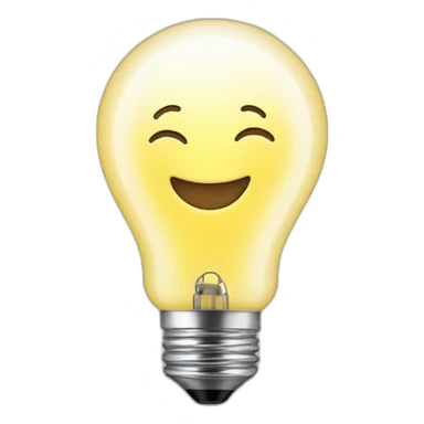 A light bulb that smiles  sticker