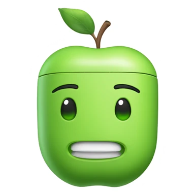 Green Apple AirPod maxes sticker