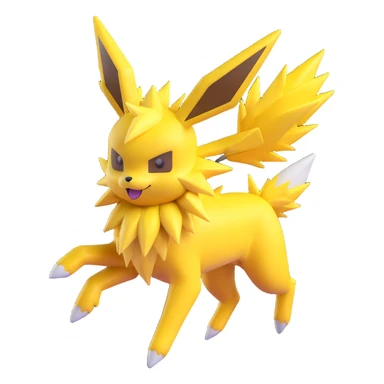 Jolteon the electric Pokémon jumping sticker