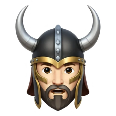 viking black horn helmet (not human) sticker