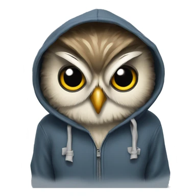 Owl wearing a hoodie sticker
