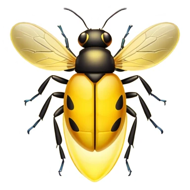 Lightning bug shining light  sticker