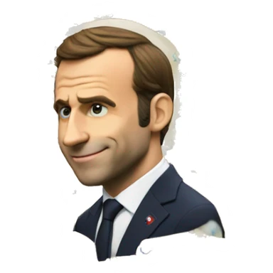 macron qui joue a la ps5 sticker
