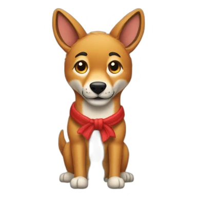 A dingo dressed a Rudolph the red-nosed reindeer sticker