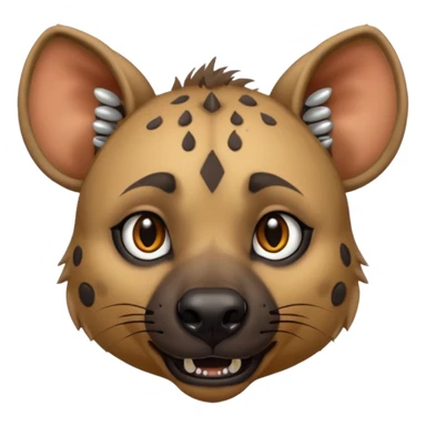 hyena with cheek piercings sticker