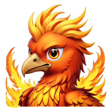 Phoenix in the fire sticker