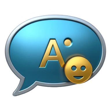  AI letters inside a speech bubble sticker
