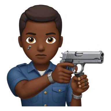 Black person shooting sticker
