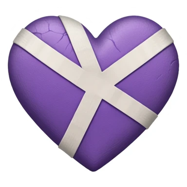 bandaged purple heart colour sticker