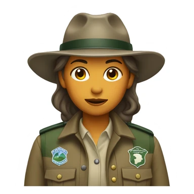 Girl park ranger sticker