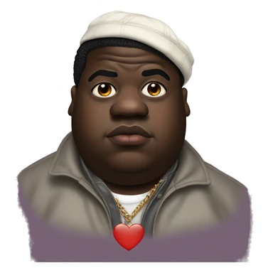 Notorious BIG with heart eyes sticker