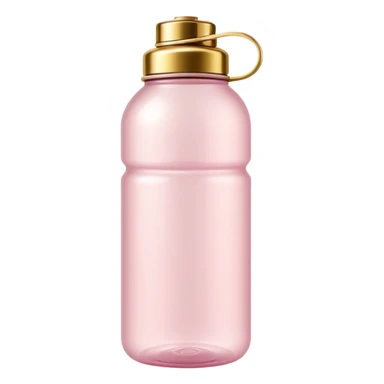 very light pink water bottle with gold lid  sticker