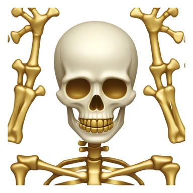 Skeleton made out of gold sticker