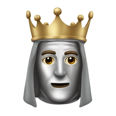 king baldwin IV in silver full face mask up sticker