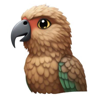 Kea bird with take care image sticker