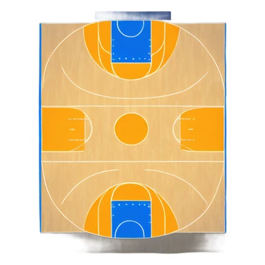 NBA basketball court no people side view sticker