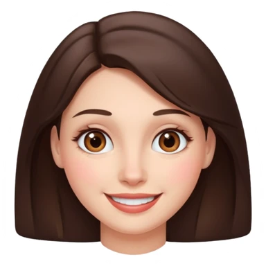 brunette Woman face sticker