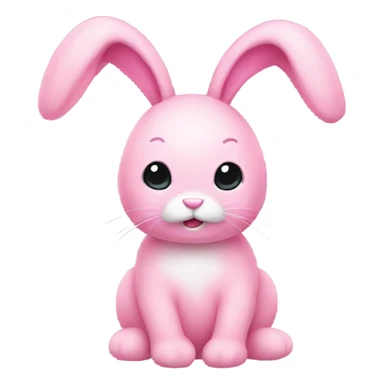 pink bunnny stuffed animal sticker