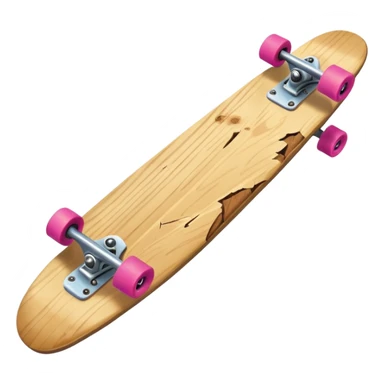 Broken skateboard sticker
