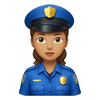 female police officer wit blue buckle sticker