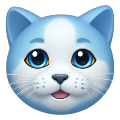 blue mochi mochi cat sticker
