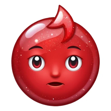 red glitter dislike sticker