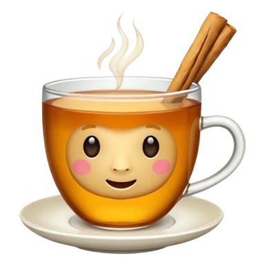 cup of tea with ginger root sticker