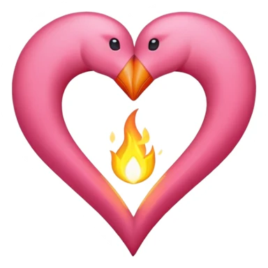 Cœur enflammé rose  sticker