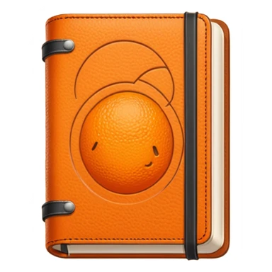 orange color simple diary sticker