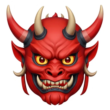 oni mask sticker