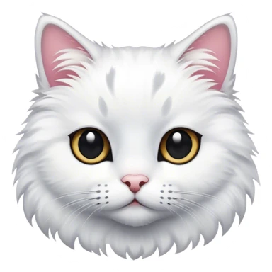 Hiding white cat with black splotches sticker