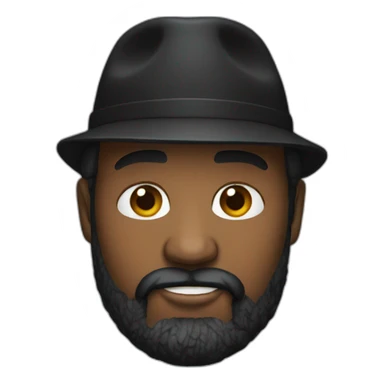 black donald trump with beard sticker