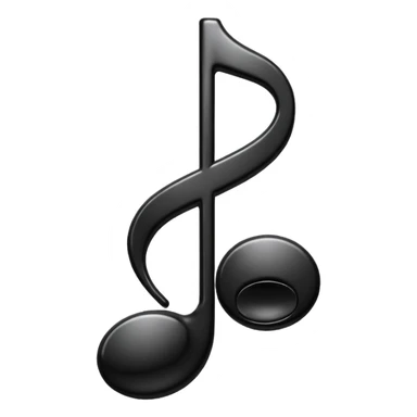 black simple music note re sticker