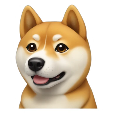 a shiba inu in a meeting sticker