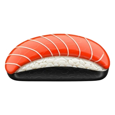 Japanese cuisine humanless avatar in minimalist emoji-style illustration. Sushi , clean lines, red white colors, flat design, calm and modern. sticker