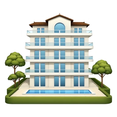 white 3 floor luxurious villa sticker