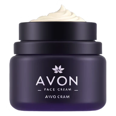 face cream jar with AVON logo sticker