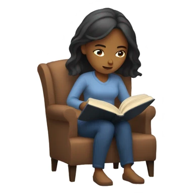 woman reading book, feeling bored sticker