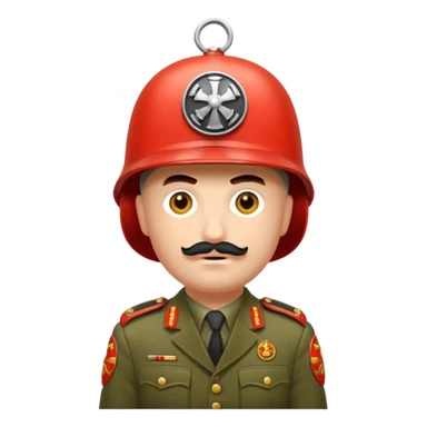 Eine Tomate mit Gesicht, armen, Beinen als Panzerkommandant sticker