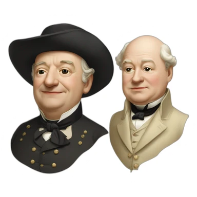 Charles de gaules and Wiston Churchill sticker